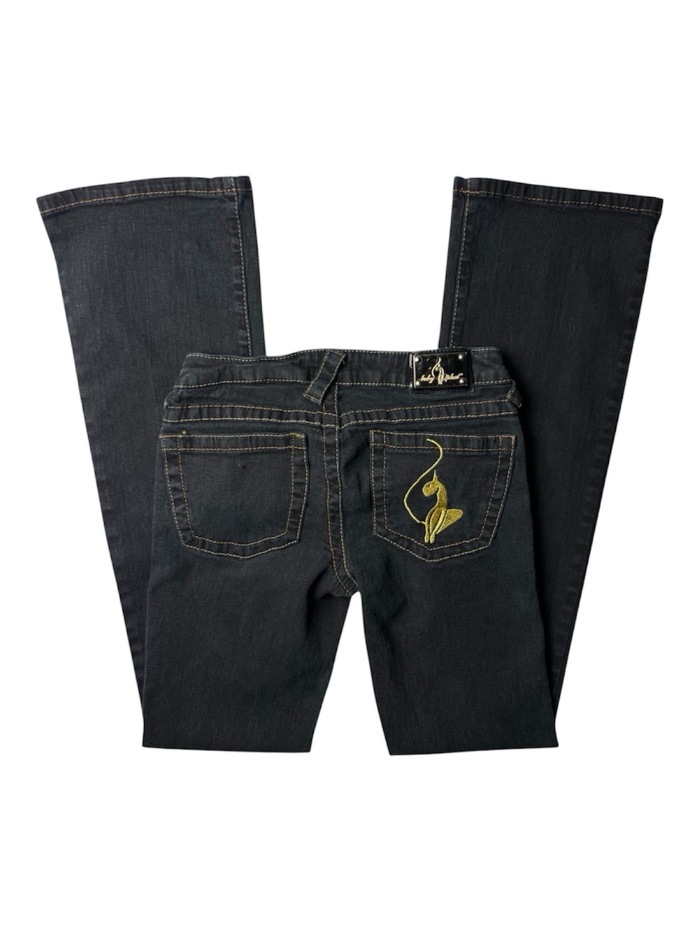 Baby Phat Black Denim Pocket Logo Jeans